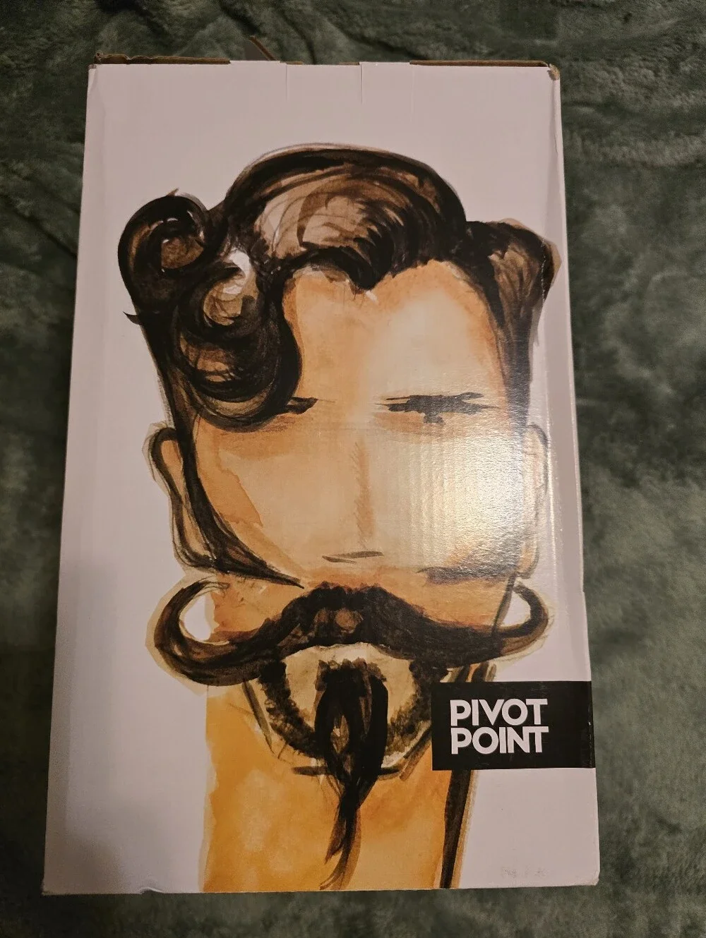 Pivot Point Ian 100% Human Hair Mannequin Styling Head Dark Brown Color Hair NEW